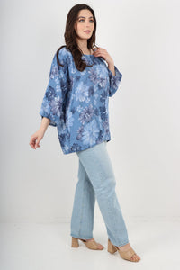 Italian Cotton Top 'Maisy' Denim Sz 8-18