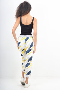 Italian Stretch Cotton Trousers ~ Paint Swish ~ ONE SIZE