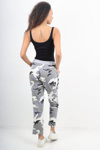 Italian Stretch Cotton Trousers ~ Camo ~ ONE SIZE
