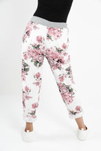 Load image into Gallery viewer, Italian Stretch Cotton Trousers ~ Dusky Rose Cream/Pink
