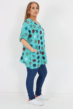 Load image into Gallery viewer, Italian Cotton Top w/Front Pockets Polka ~ Mint Sz 14-22
