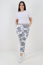 Load image into Gallery viewer, Italian Stretch Cotton Trousers ~ Navy Feather
