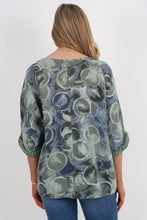 Load image into Gallery viewer, Italian Cotton Top Circles Print Khaki Sz 8-18
