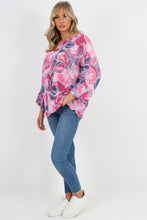 Load image into Gallery viewer, Italian Cotton Top Circles Print Fuschia Sz 8-18
