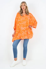 Load image into Gallery viewer, Italian Made Cotton Top ~ Dandelion Orange ~ Free Size
