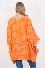 Load image into Gallery viewer, Italian Made Cotton Top ~ Dandelion Orange ~ Free Size
