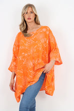 Load image into Gallery viewer, Italian Made Cotton Top ~ Dandelion Orange ~ Free Size
