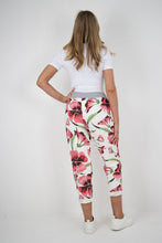 Load image into Gallery viewer, Italian Stretch Cotton Trousers ~ Hibiscus Dusky Red
