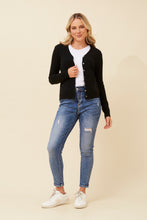 Load image into Gallery viewer, Caroline Morgan Viscose Blend V Neck Cardigan ~ Black
