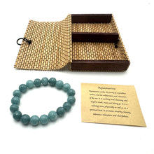 Load image into Gallery viewer, Crystal Bracelet 10mm ~ Aquamarine
