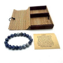 Load image into Gallery viewer, Crystal Bracelet 10mm ~ Sodalite
