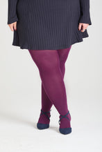 Load image into Gallery viewer, SNAG Opaque 80 Den Tights ~ Mulberry
