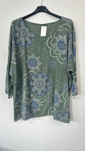 Load image into Gallery viewer, Italian Made Cotton Top Mandala ~ Khaki Sz 8-18
