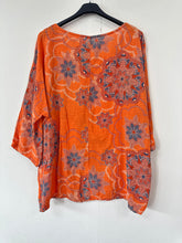Load image into Gallery viewer, Italian Made Cotton Top Mandala ~ Orange Sz 8-18
