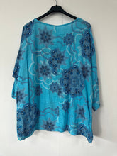 Load image into Gallery viewer, Italian Made Cotton Top Mandala ~ Turquoise Sz 8-18
