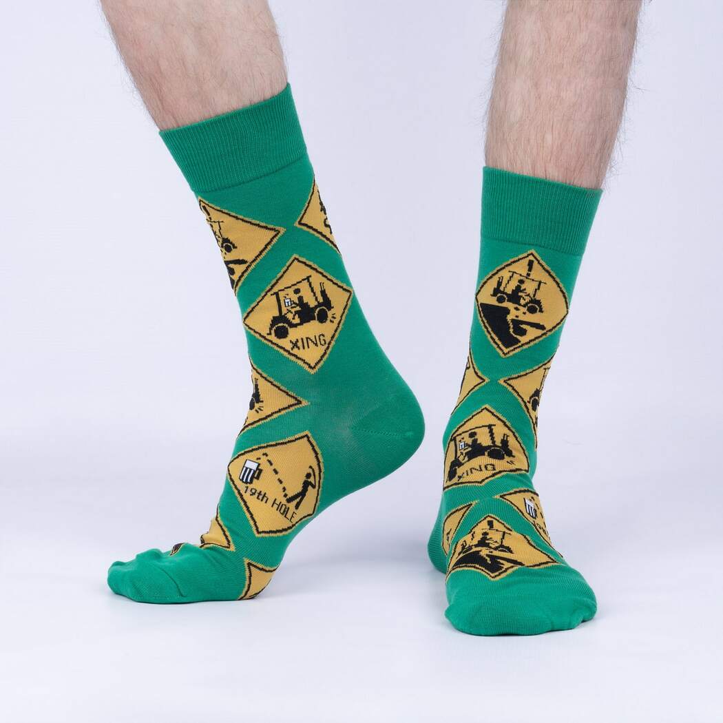 Golf Xing - Men's Crew Socks by Sock it to Me