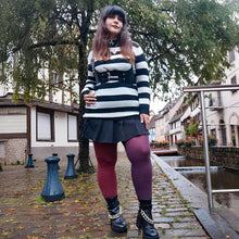 Load image into Gallery viewer, SNAG Duo 80 Den Tights ~ Plurgundy
