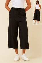 Load image into Gallery viewer, Caroline Morgan 7/8 Wide Leg Trousers ~ Black
