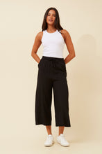 Load image into Gallery viewer, Caroline Morgan 7/8 Wide Leg Trousers ~ Black
