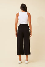 Load image into Gallery viewer, Caroline Morgan 7/8 Wide Leg Trousers ~ Black
