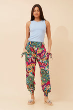 Load image into Gallery viewer, Caroline Morgan Relaxed Paisley Harem Pants ~ Rainbow
