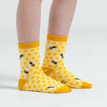 Load image into Gallery viewer, Bee&#39;s Knees 3-Pack Kids Crew Socks ~ Sock it to Me ~ Two Sizes
