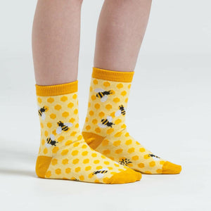 Bee's Knees 3-Pack Kids Crew Socks ~ Sock it to Me ~ Two Sizes