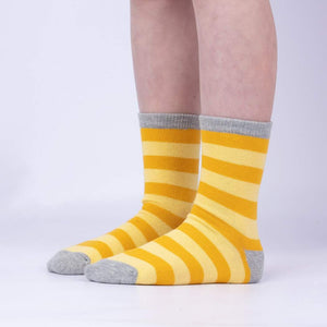 Bee's Knees 3-Pack Crew Socks ~ Sock it to Me ~ Fit 7-10yrs, Sz 1-5