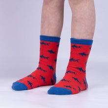 Load image into Gallery viewer, Totally Jawsome! Kids Crew Socks Pack of 3 ~ Sock it to Me ~ Two Sizes
