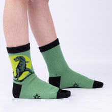 Load image into Gallery viewer, Dinosaur Days (Glow in the Dark) 3-Pack Kids Crew Socks ~ Sock it to Me ~ Two Sizes
