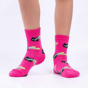 Space Cats 3-Pack Crew Socks ~ Sock it to Me ~ Fit 3-6yrs, Sz 8-13