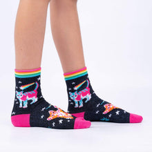 Load image into Gallery viewer, Space Cats 3-Pack Crew Socks ~ Sock it to Me ~ Fit 3-6yrs, Sz 8-13
