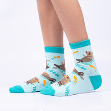 Load image into Gallery viewer, My Otter Half 3-Pack Kids Crew Socks ~ Sock it to Me ~ Two Sizes
