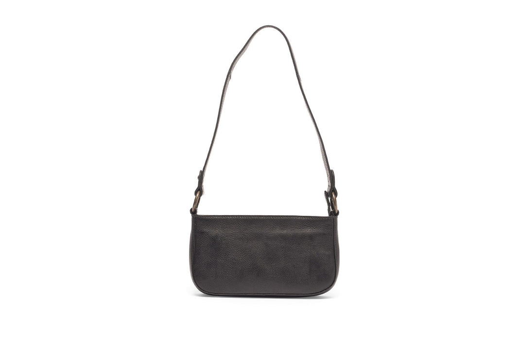 Cecile Petite Shoulder Bag Black ~ Oran Leather