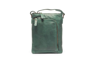 Freya Small Cross Body Bag Pine Green ~ Oran Leather