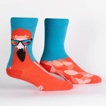 Load image into Gallery viewer, Ready To Flamingle - Men&#39;s Crew Socks by Sock it to Me
