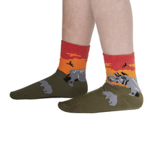 Load image into Gallery viewer, Rhino-Corn 3-Pack Kids Crew Socks ~ Sock it to Me ~ Two Sizes
