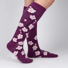 Load image into Gallery viewer, STRETCH-IT™ Cheery Blossom - Wide Calf Knee Highs by Sock it to Me

