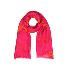 Load image into Gallery viewer, Crimson Blossom Cotton/Modal Designer Scarf
