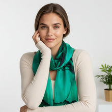 Load image into Gallery viewer, Aqua Mirage Cotton/Modal Designer Scarf

