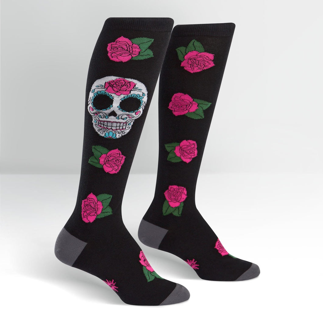 Sugar Skull  - Knee Highs by Sock it to Me