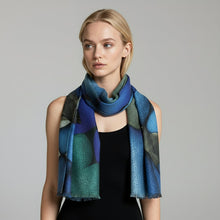 Load image into Gallery viewer, Monarch over Pebbles Cotton/Modal Designer Scarf
