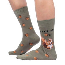 Load image into Gallery viewer, Let&#39;s Get Nuts - Men&#39;s Crew Socks by Sock it to Me
