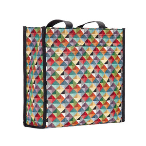 Tapestry Shopper Bag - Triangles