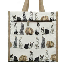 Load image into Gallery viewer, Tapestry Shopper Bag - Rabbits
