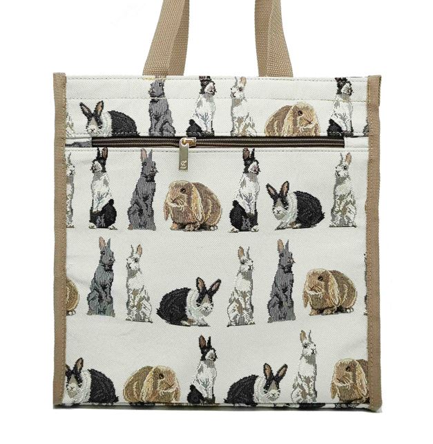 Tapestry Shopper Bag - Rabbits