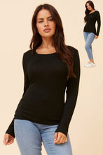Load image into Gallery viewer, Caroline Morgan Viscose Stretch Top ~ Black
