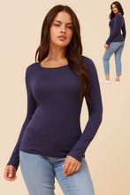 Load image into Gallery viewer, Caroline Morgan Viscose Stretch Top ~ Navy
