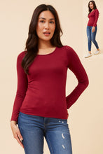 Load image into Gallery viewer, Caroline Morgan Viscose Stretch Top ~ Burgundy
