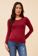 Load image into Gallery viewer, Caroline Morgan Viscose Stretch Top ~ Burgundy

